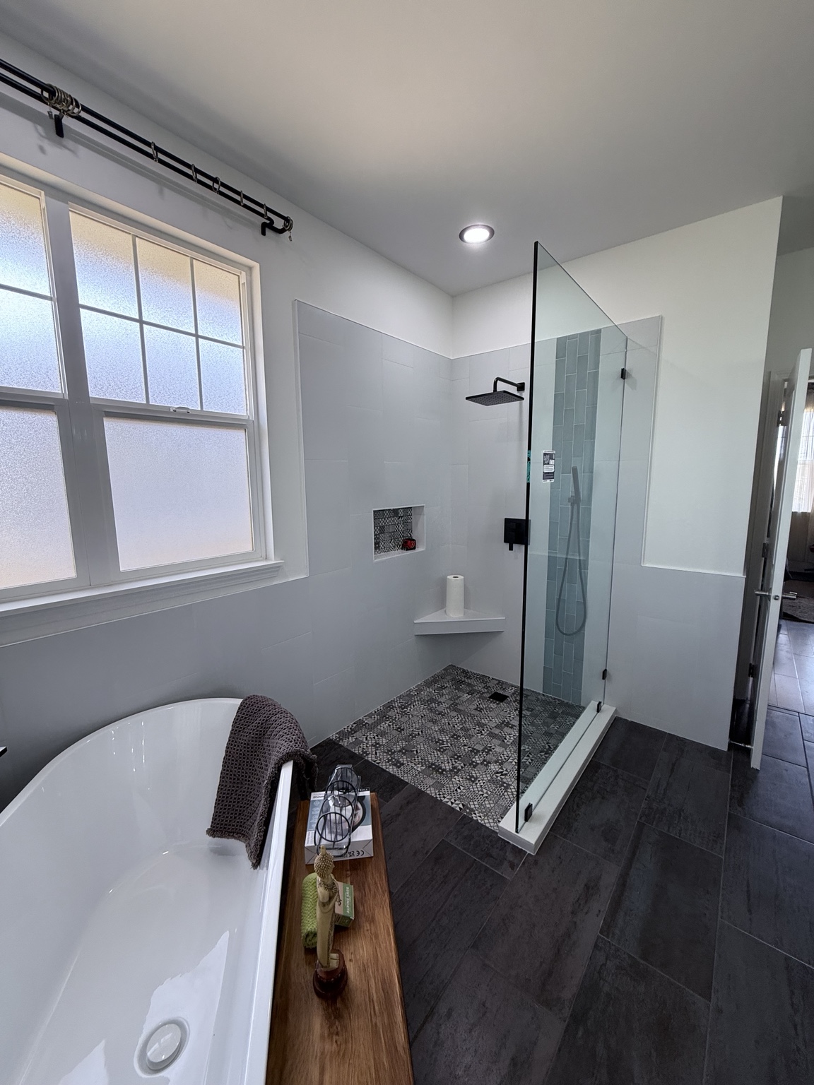 Finished master bathroom remodel